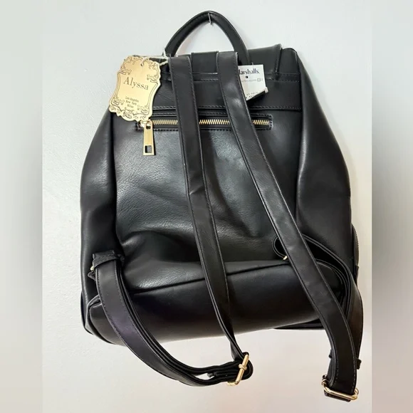 Chic Black Backpack with Gold Accents Buttery Smooth🖤 - Picture 2 of 6